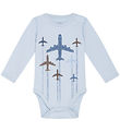 Hust and Claire Body l/æ - Uld/Bambus - Baloo - Cloud Blue m. Fl