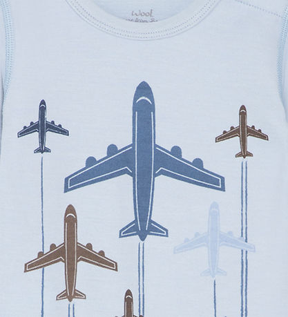 Hust and Claire Body l/æ - Uld/Bambus - Baloo - Cloud Blue m. Fl