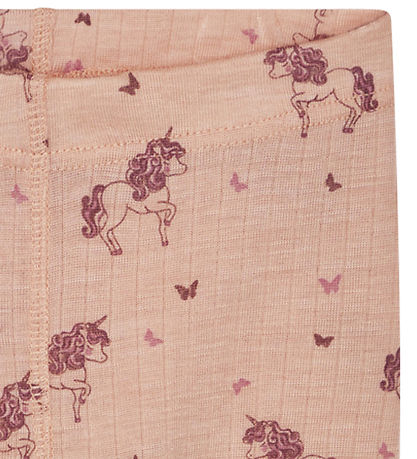 Hust and Claire Leggings - Uld/Tencel - Rib - Locel - Rose Cloud