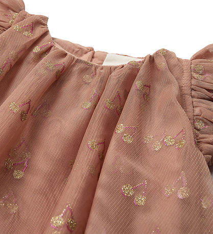 Sofie Schnoor Kjole - Rosy brown m. Kirsebær/Glimmer
