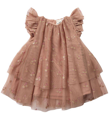Sofie Schnoor Kjole - Rosy brown m. Kirsebær/Glimmer