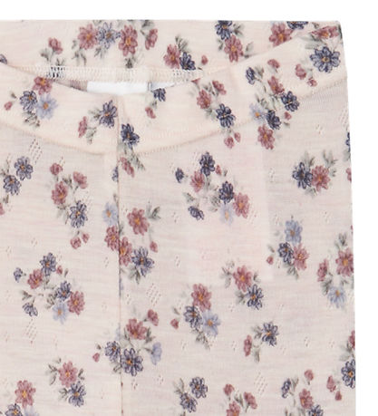 Name It Leggings - Uld - Noos - NmfWang - Lilac Ash m. Hulmønste