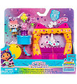 Gabby's Dollhouse Sæt - 8 Dele - Baby Box Cat's Talent Show Balc