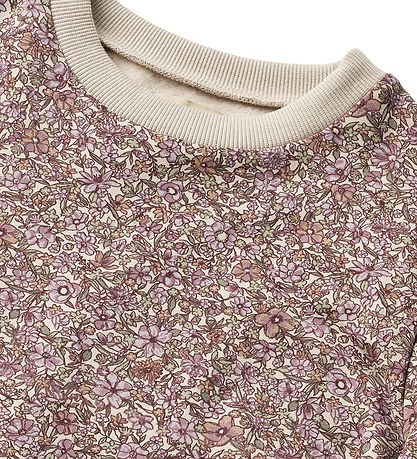 Wheat Sweatkjole - Zenia - Lilac Flowers