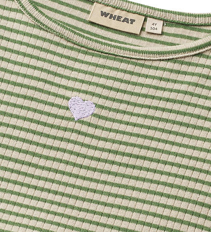Wheat Kjole - Rib - Sessa - Elm Green Stripe