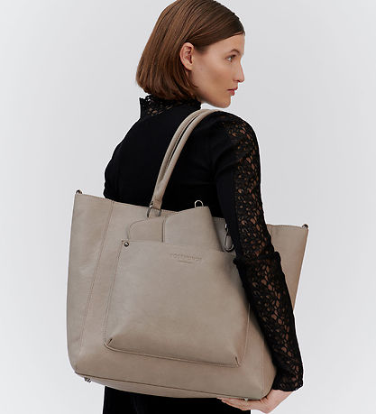 Rosemunde Shopper m. Clutch - 2 In 1 - Grey Black/Oxid