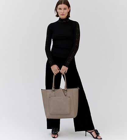 Rosemunde Shopper m. Clutch - 2 In 1 - Grey Black/Oxid