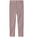 Name It Leggings - Uld - Noos - NmfWang - Purple Dove m. Hulmøns