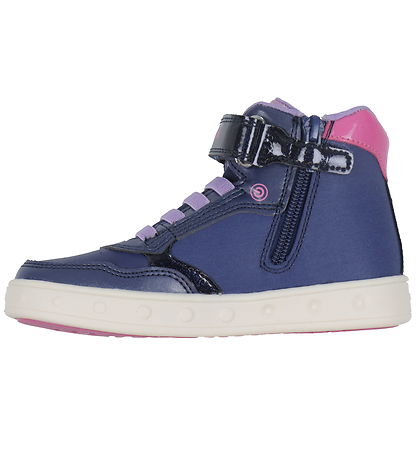 Geox Støvler m. Lys - J Skylin - Disney - Stitch - Navy/Fuchsia
