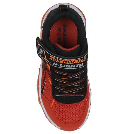 Skechers Sko m. Lys - Mega-Surge 2.0 - Rød/Sort