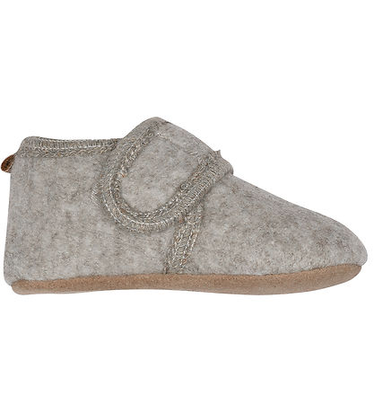 Melton Hjemmesko - Uld - Beige Melange