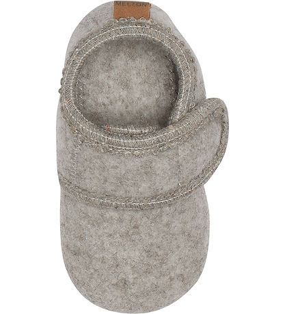 Melton Hjemmesko - Uld - Beige Melange