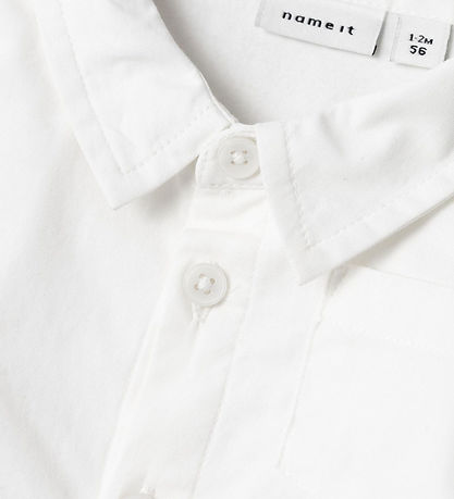 Name It Skjortebody l/æ - NbmNasin - Bright White
