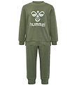 Hummel Sæt - HmlArine Crewsuit - Dusty Olive