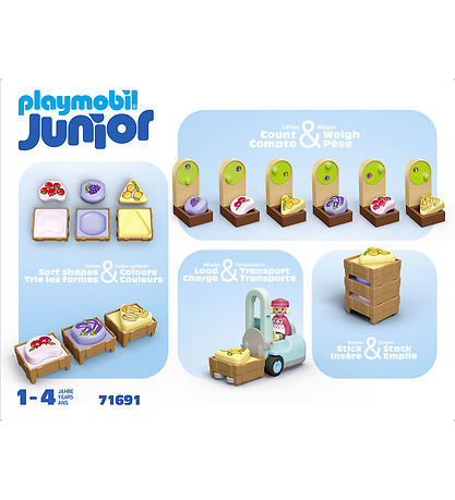 Playmobil Junior - Økologisk Markedsbod og... - 71691 - 17 Dele