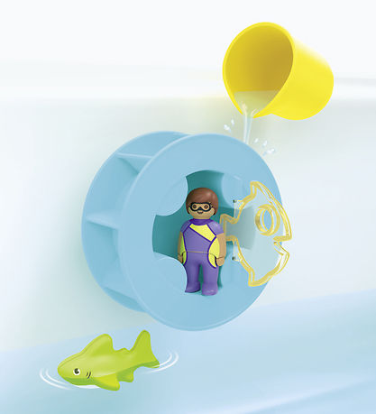 Playmobil Junior Aqua - Vandhjulet Med Babyhaj - 71688 - 6 Dele