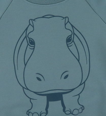 DYR-Cph Sweatshirt - Dyrbellow - BLue Grey Outline Flodhest
