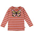 DYR-Cph Bluse - Dyrroar Aob/Strib - Antique  Rose/Swedish Red