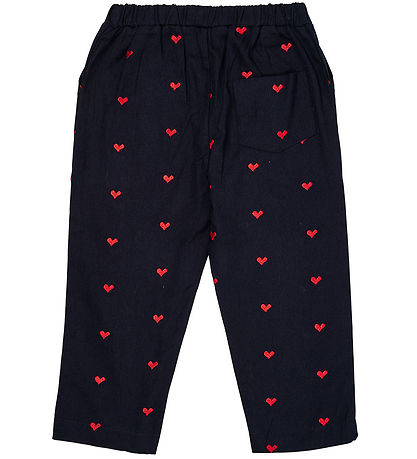 Copenhagen Colors Bukser - Navy/Red Hearts