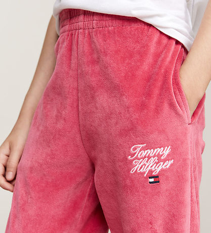 Tommy Hilfiger Velourbukser - Script - Heritage Pink