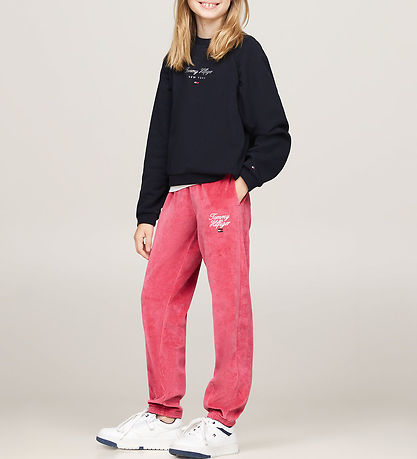 Tommy Hilfiger Velourbukser - Script - Heritage Pink