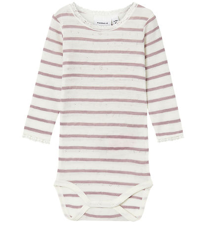 Name It Body l/æ - Uld - NbfWang - Snow White/Purple Dove
