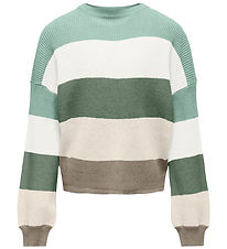 Kids only Bluse - Strik - Noos - KogSandy - Silt Green/Cloud Dan