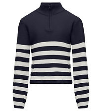 Kids Only Bluse - Half Zip - Noos - KogFranca - Night Sky/Cloud 