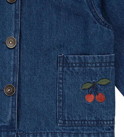 Konges Sløjd Skjorte - Magot - Denim Blue Cherry