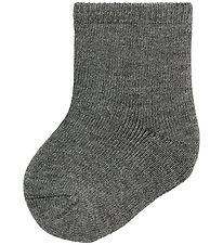 Name It Strømper - Uld/Bomuld - NbmWaksi - Dark Grey Melange