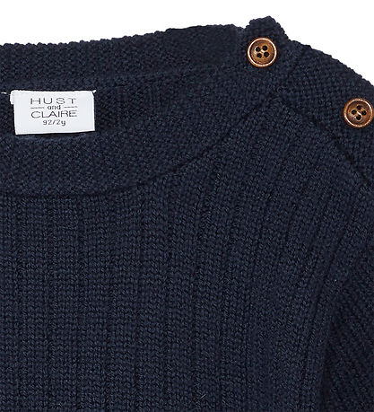 Hust and Claire Bluse - Strik - Uld - Pil - More Navy