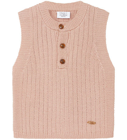 Hust and Claire Vest - Strik - Uld - Edi - Rose Cloud