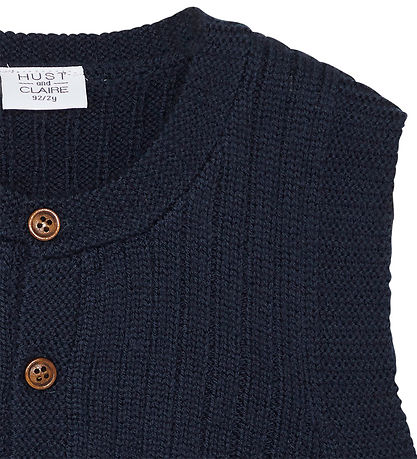 Hust and Claire Vest - Strik - Uld - Edi - More Navy