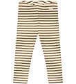 Petit Piao Leggings - Rib - Modal - Chocolate Brown/Dark Off Whi