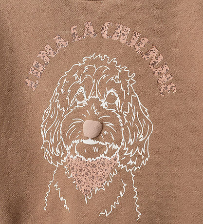 Sofie Schnoor Sweatshirt - Cashnew Brown m. Print