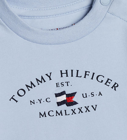 Tommy Hilfiger Bluse - Essential Printed - Breezy Blue