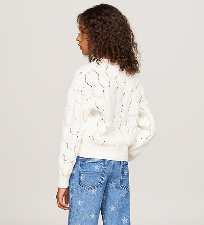 Tommy Hilfiger Bluse - Strik - Chenille - Ivory Petal