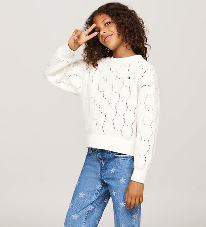 Tommy Hilfiger Bluse - Strik - Chenille - Ivory Petal