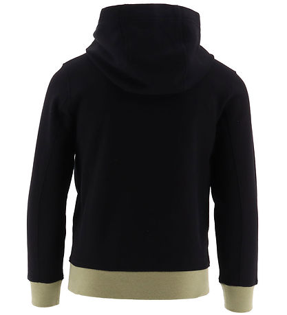 Stone Island Hættetrøje - Sort m. Støvet Armygrøn