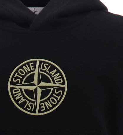 Stone Island Hættetrøje - Sort m. Støvet Armygrøn