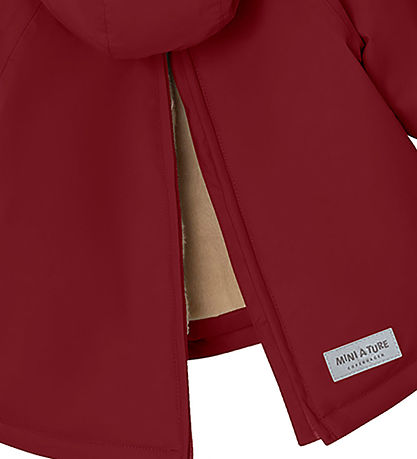 Mini A Ture Vinterjakke - Babywen Fleece - Red Marlot