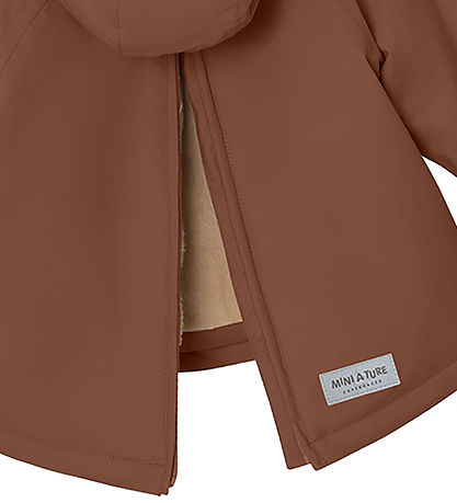 Mini A Ture Vinterjakke - Babywen Fleece - Rootbeer Brown