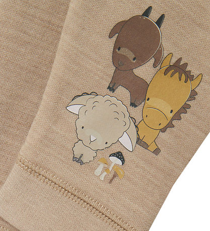 Name It Leggings - Uld/Bomuld - NbnWup - Pure Cashmere