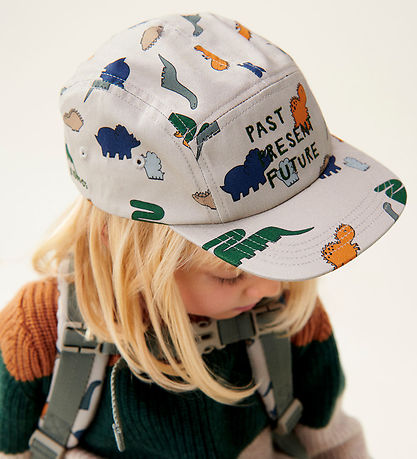 Liewood Kasket - Rory Printed Cap - Dinosaurs/Mist