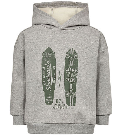 Sofie Schnoor Hættetrøje - Grey Melange m. Print