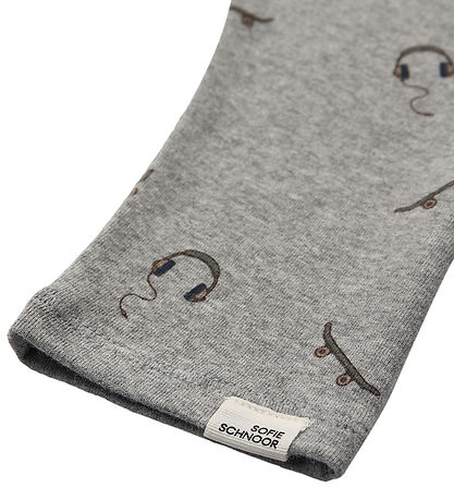 Sofie Schnoor Bukser - Grey Melange m. Print