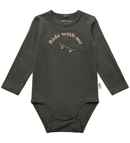 Sofie Schnoor Body l/æ - Forest Green m. Print