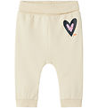 Name It Sweatpants - NbfVrille - Summer Sand/Heart