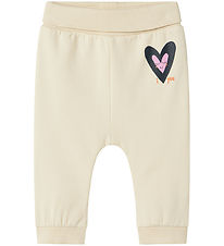 Name It Sweatpants - NbfVrille - Summer Sand/Heart