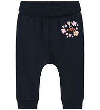 Name It Sweatpants - NbfVrille - Dark Sapphire/Flowers